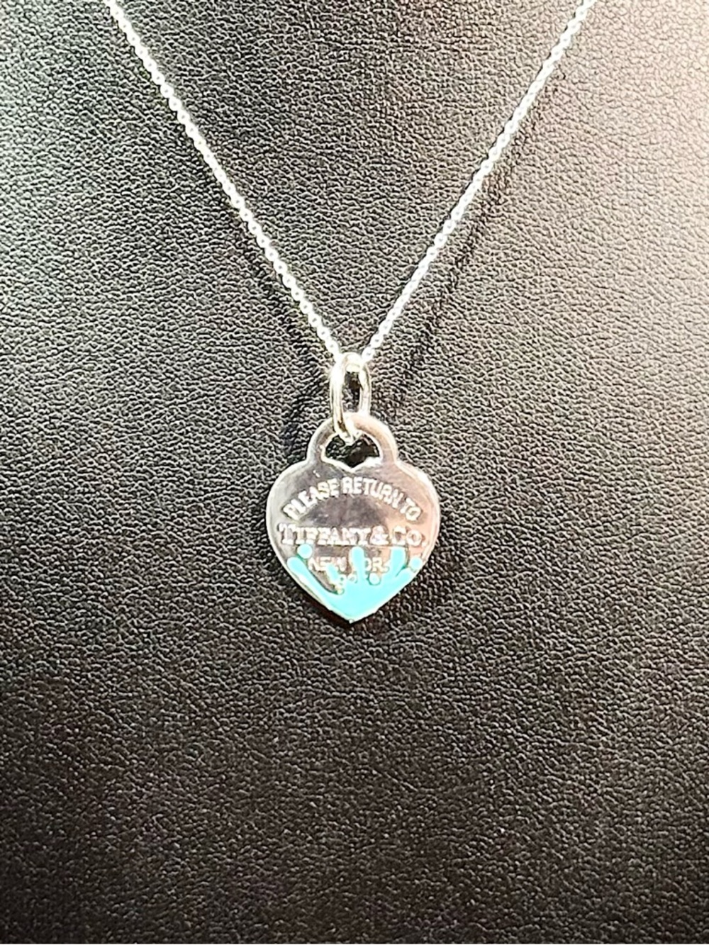 Heart Pendant Necklace with Blue Accent - Women Jewelry 16 or 18 Inches - Picture 3 of 7